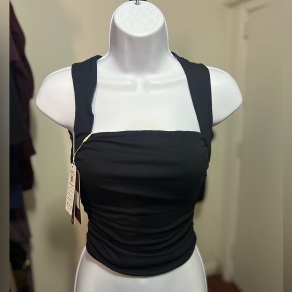 SkinKiss Angular Square Neck Ruched Bra Top main image 1